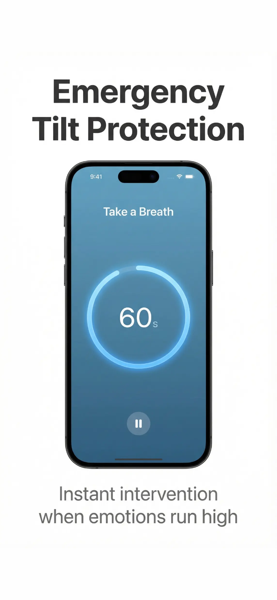 Emergency tilt protection — Take a breath